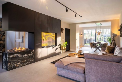 Tv meubel met haardombouw