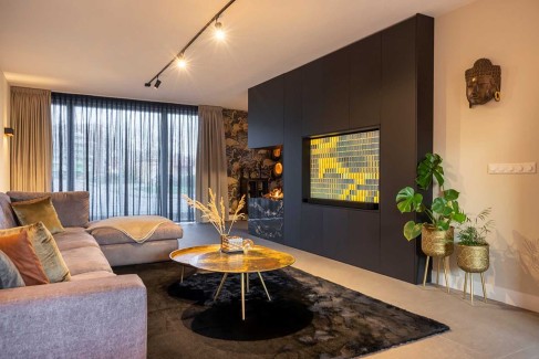 Tv meubel met haardombouw