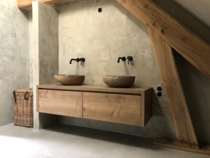 Badmeubel landelijk rustiek eiken